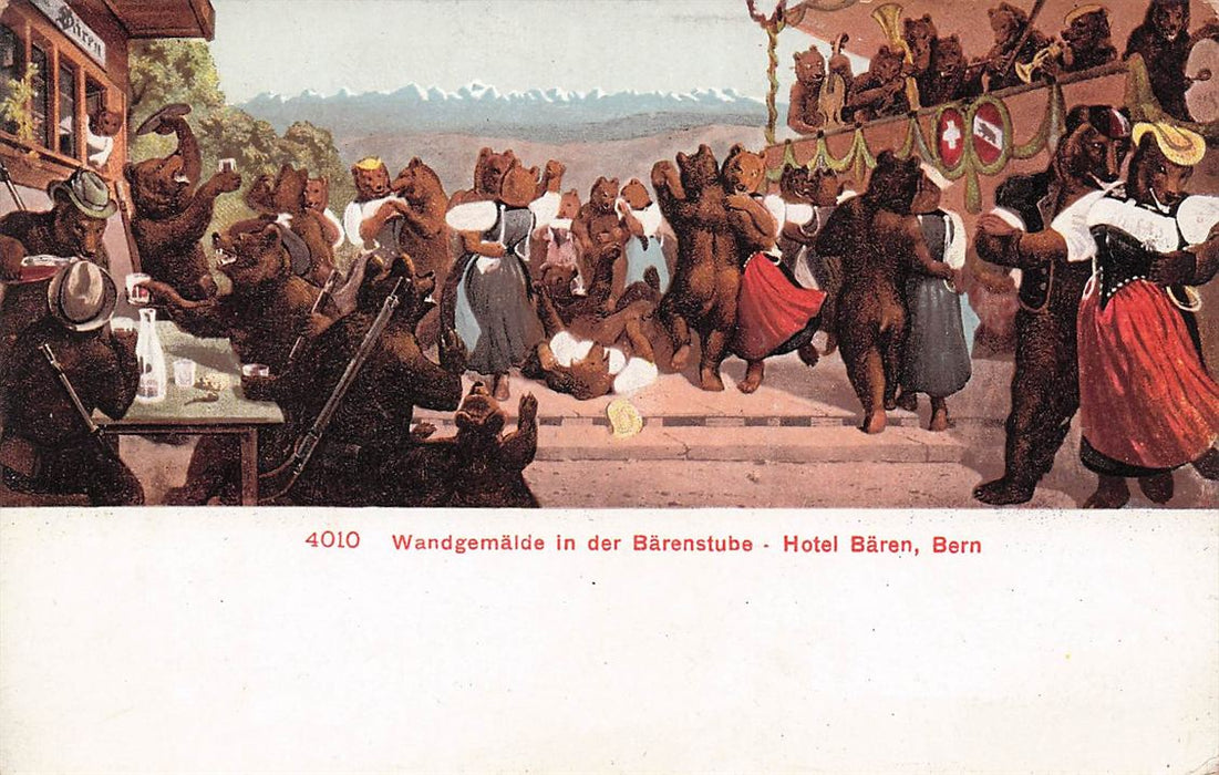 Wandgemalde In Der Barenstube Hotel Baren Bern