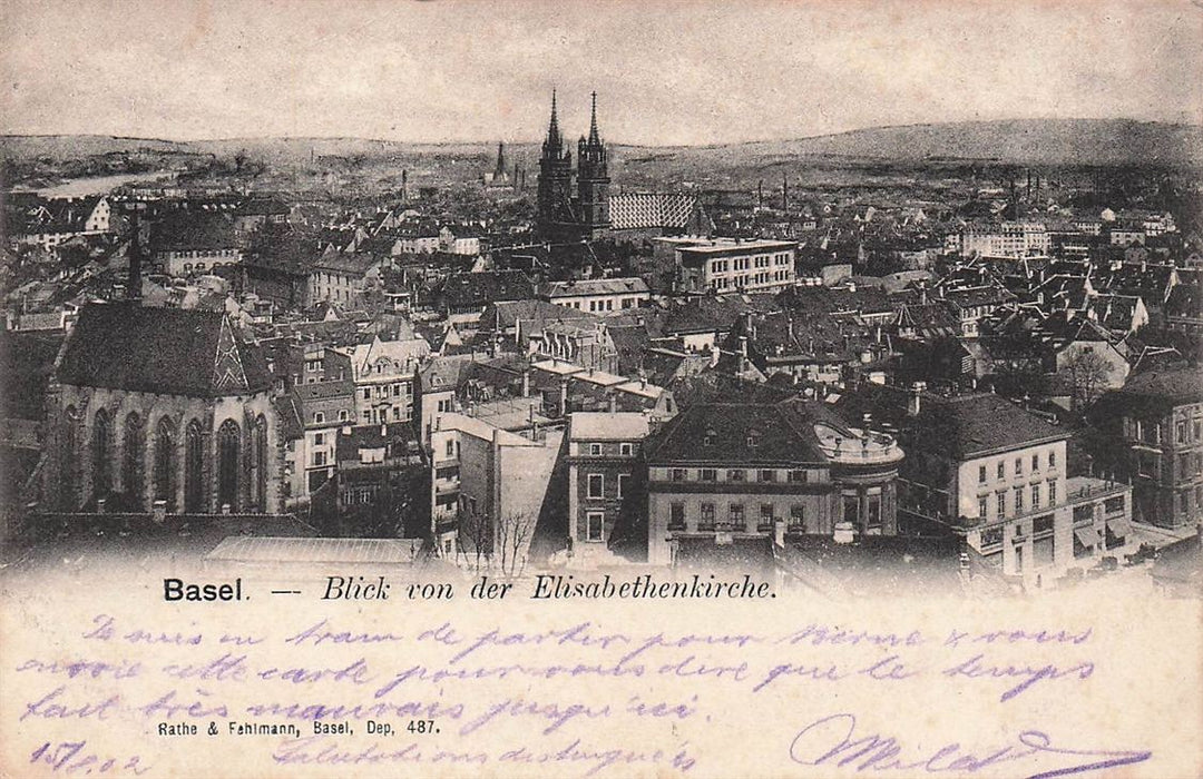 Basel Blick Von Der Elisabethenkirche