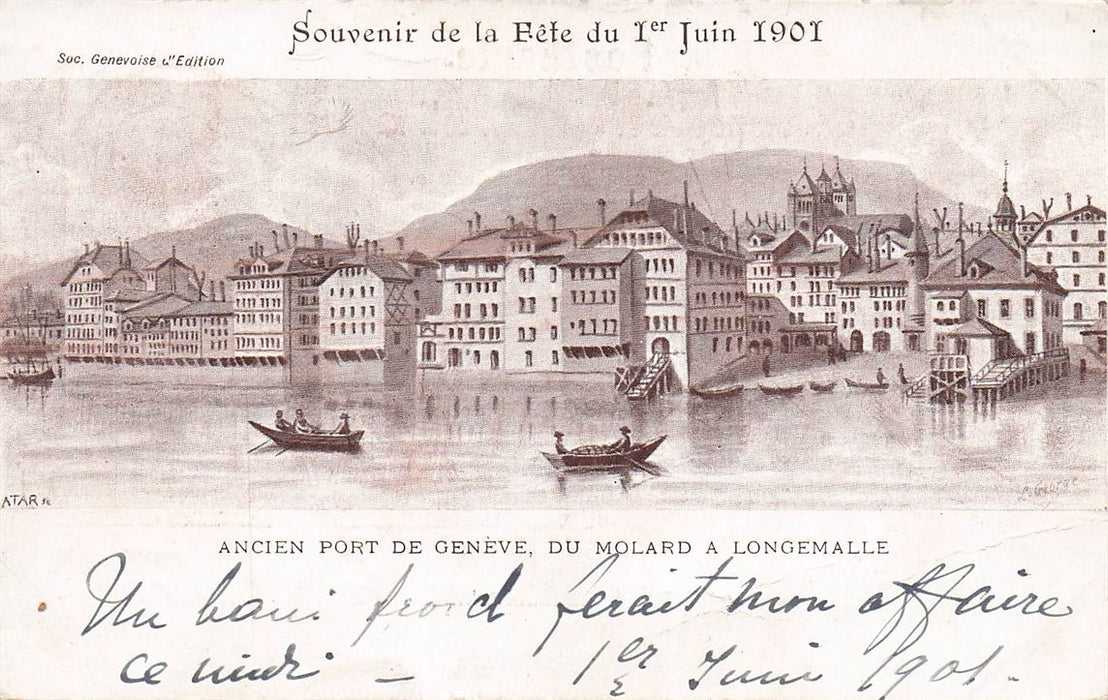 Ancien Port De Geneve Du Molard A Longemalle