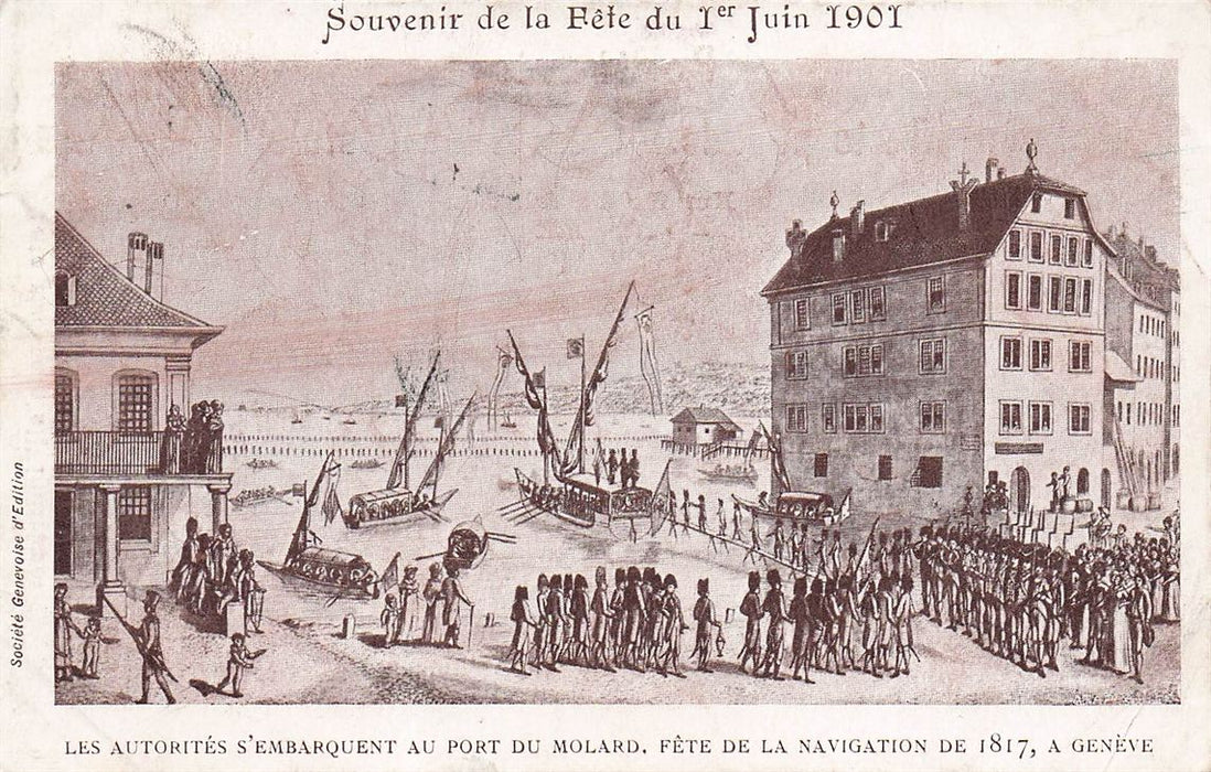 Fete De La Navigation De 1817 A Geneve