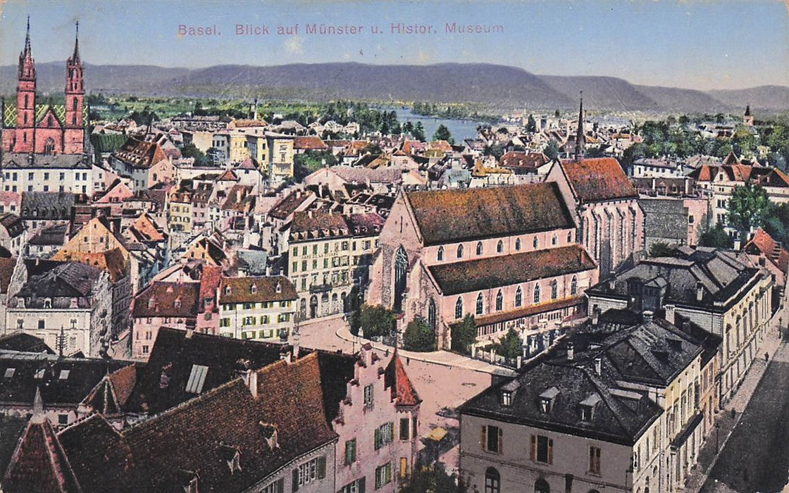 Basel Blick Auf Munster U Histor Museum
