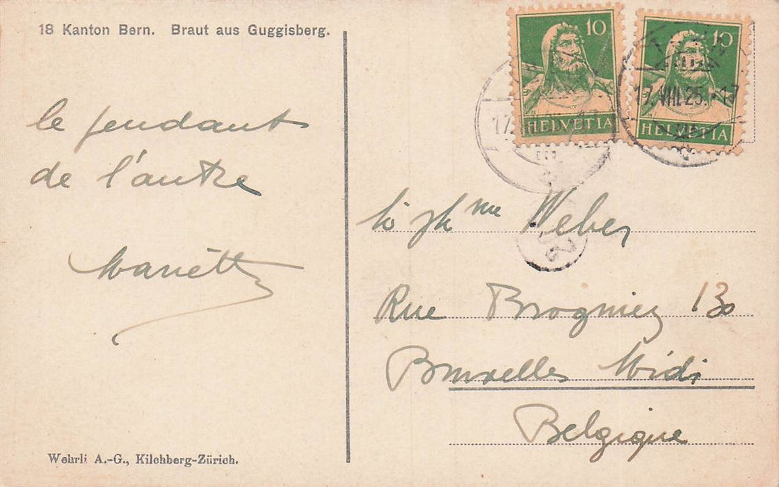 Kanton Bern Braut Aus Guggisberg