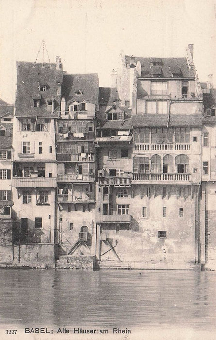 Basel Alte Häuser Am Rhein