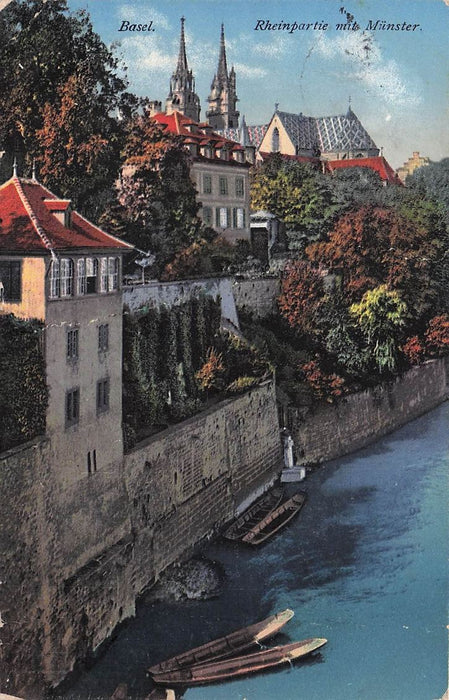 Basel Rheinpartie Mit Münster