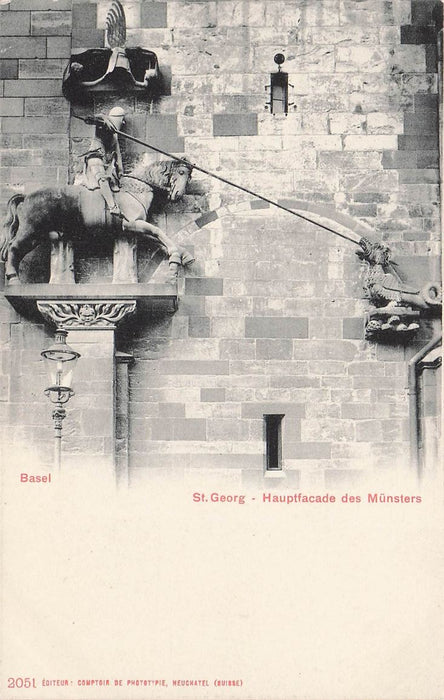 Basel St Georg Hauptfacade Des Münsters