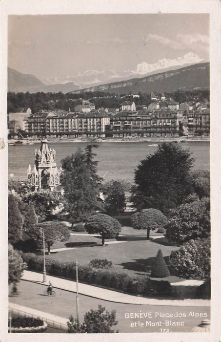 Geneve Place Des Alpes Et Le Mont-Blanc