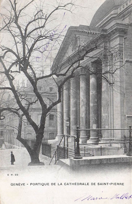 Geneve Portique De La Cathedrale De Saint-Pierre