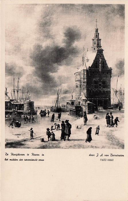 De Hoofdtoren Te Hoorn In Het Midden Der Zeventiende Eeuw Door J A Van Beerstraten