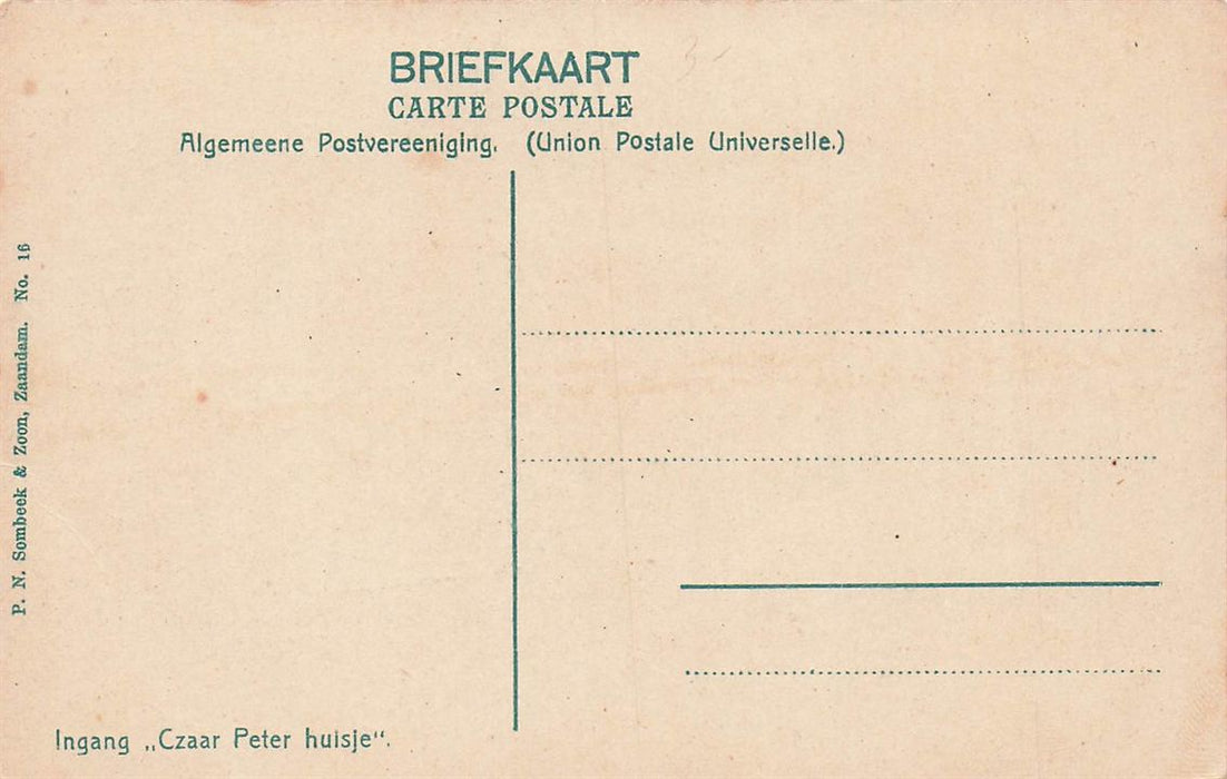 Ingang Czaar Peter Huisje Zaandam