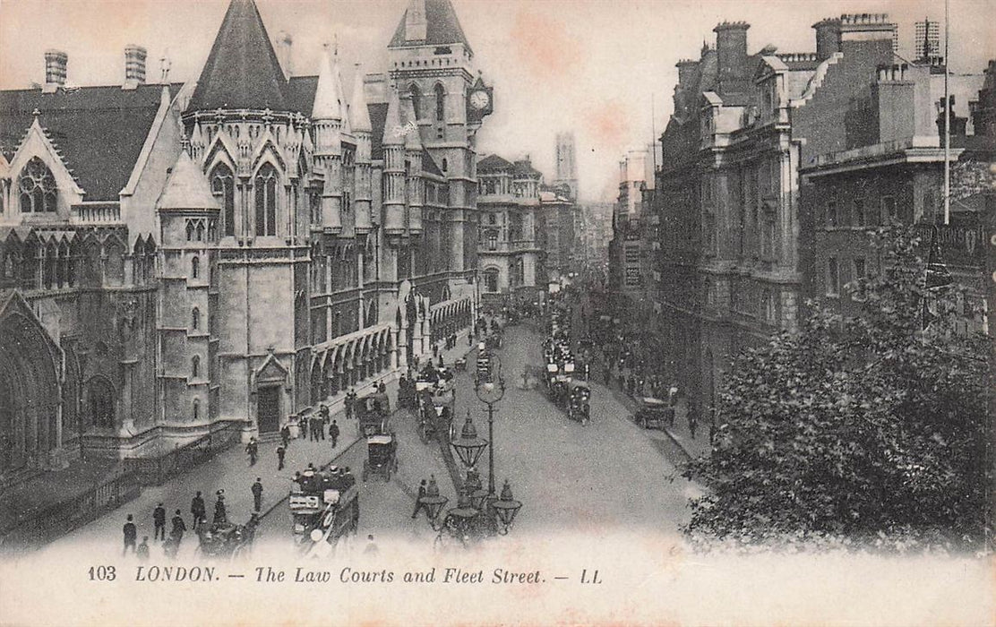 London The Law Courts And Fleet Street
