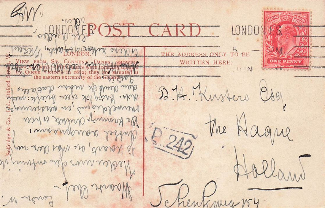 View From St Clement Danes Showing Law Courts London