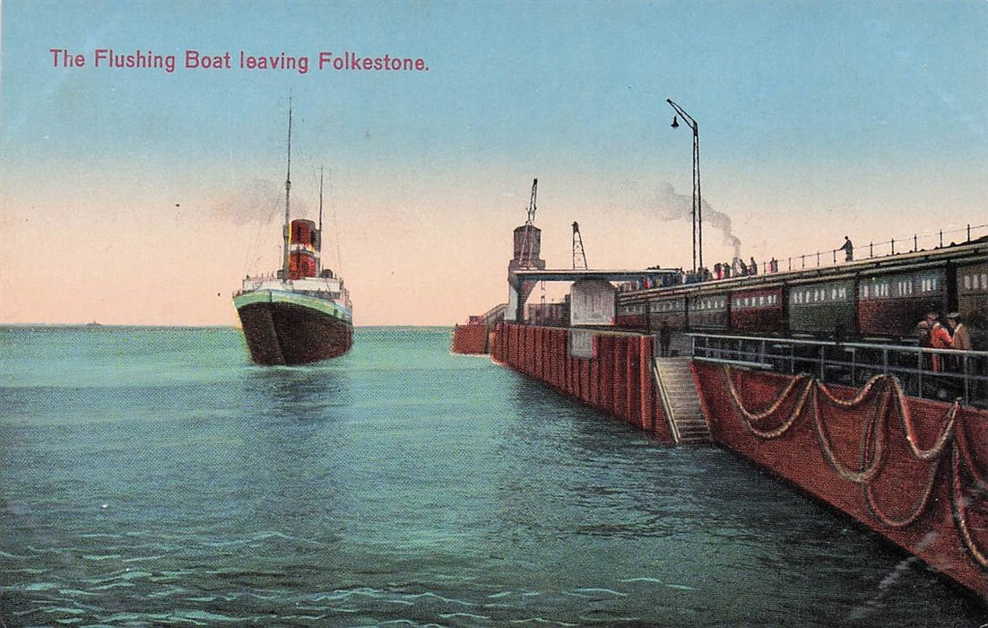 The Flushing Boat Leaving Folkestone