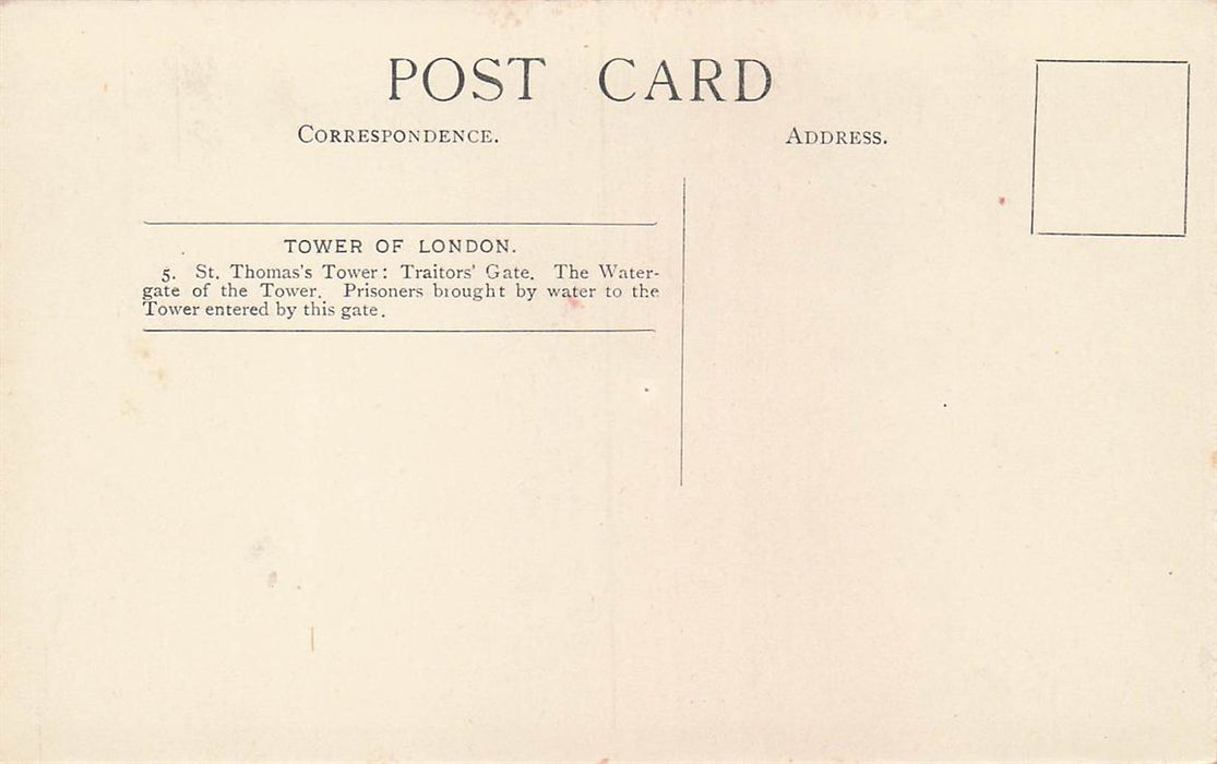 Tower Of London St Thomas'S Tower Traitors' Gate