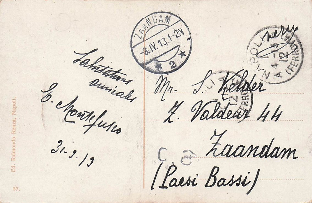 Napoli Via Caracciolo Con Vista Del Vesuvio E Pescatori