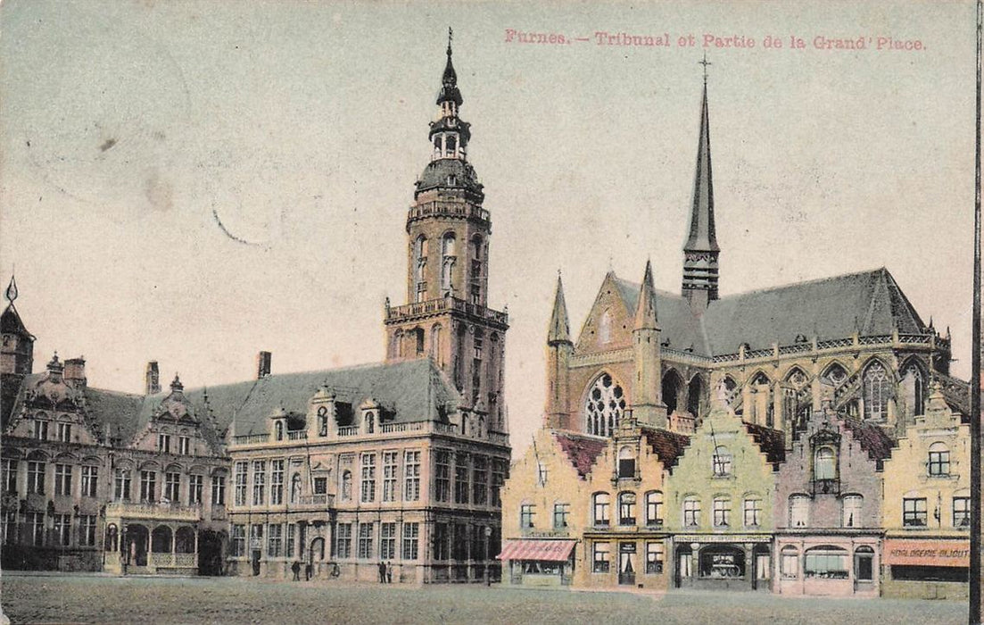 Veurne Furnes Tribunal Et Partie De La Grand' Place