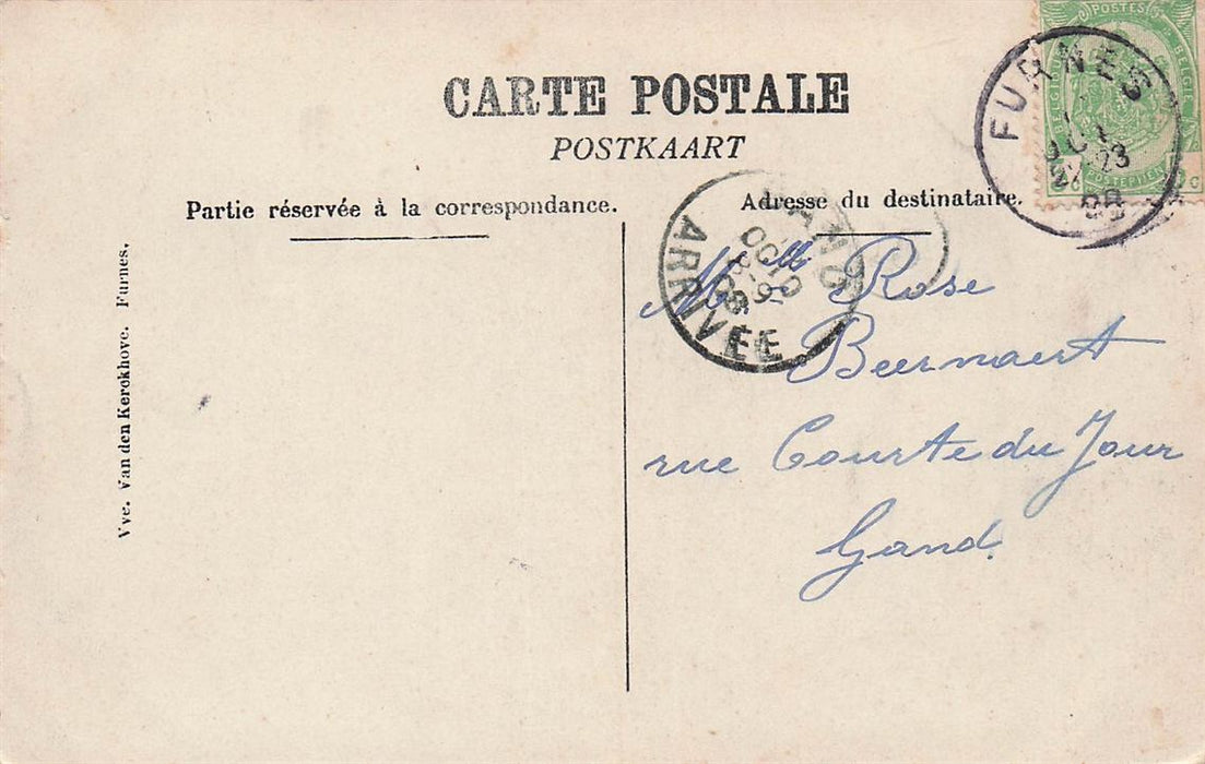 Veurne Furnes Tribunal Et Partie De La Grand' Place