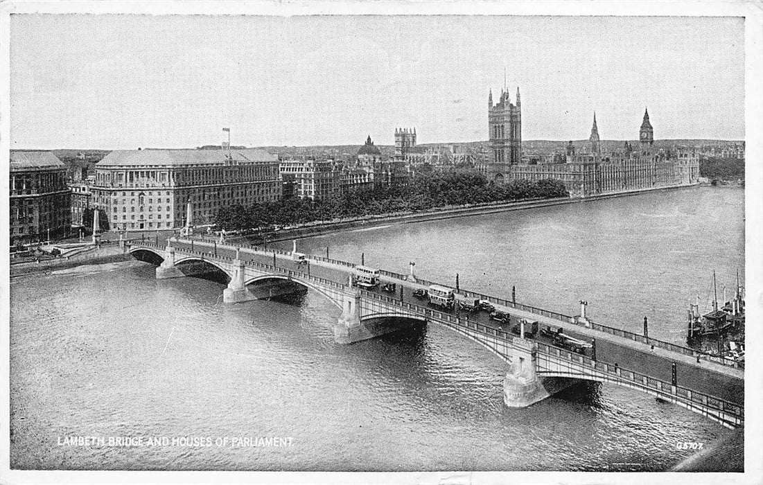 London Lambeth Bridge And Houses Of Parliament