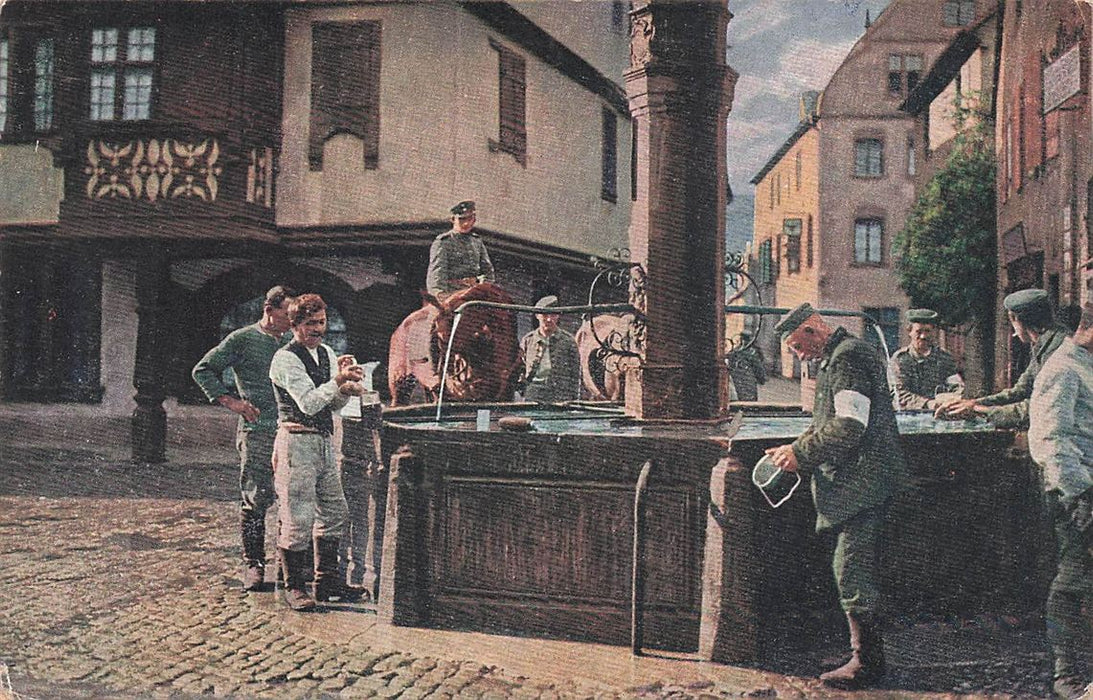 Am Marktbrunnen Im Feindlichen Städtchen