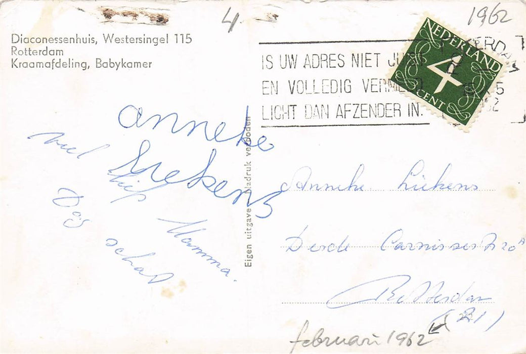 Diaconessenhuis Westersingel Rotterdam Kraamafdeling Babykamer