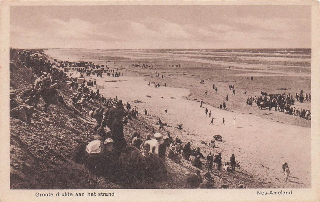 Groote Drukte Aan Het Strand Nes-Ameland