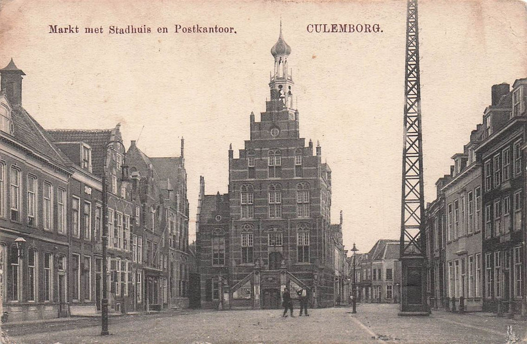 Markt Met Stadhuis En Postkantoor Culemborg