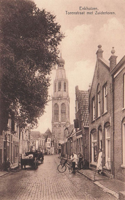 Enkhuizen Torenstraat Met Zuidertoren