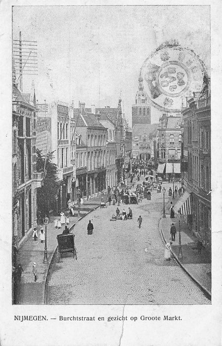 Nijmegen Burchtstraat En Gezicht Op Groote Markt