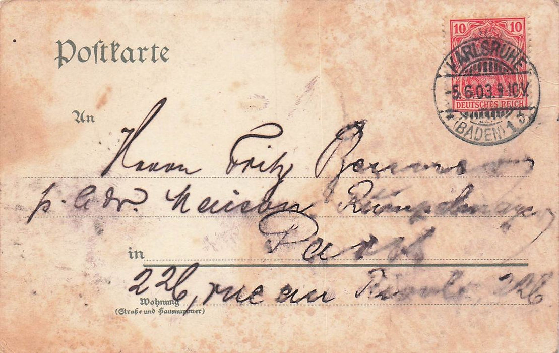 Karlsruhe Kaiserstrasse Mit St Bernhardkirche