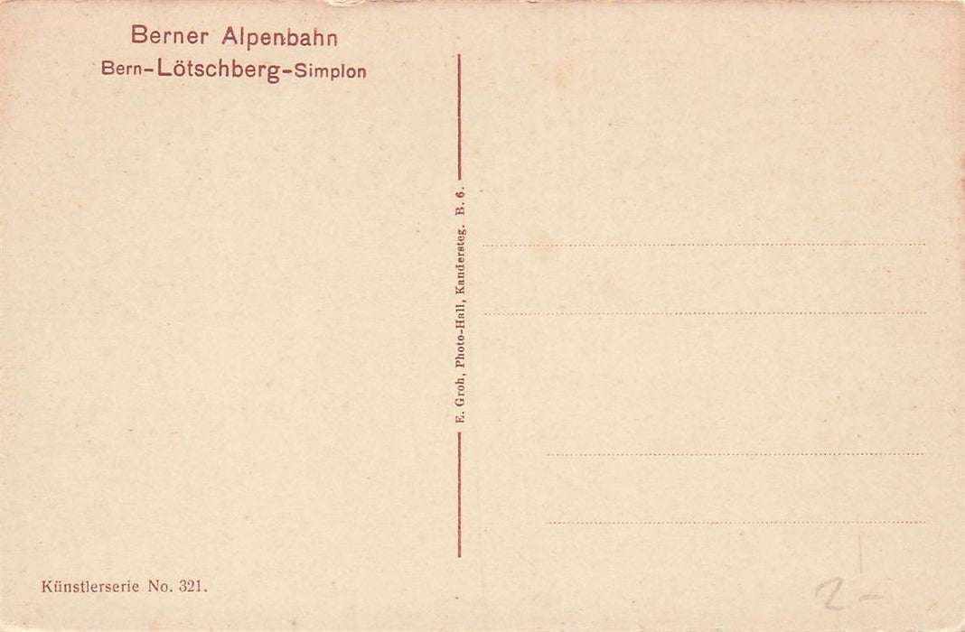 Lötschbergbahn Berner Alpenbahn Bern-Lötschberg-Simplon