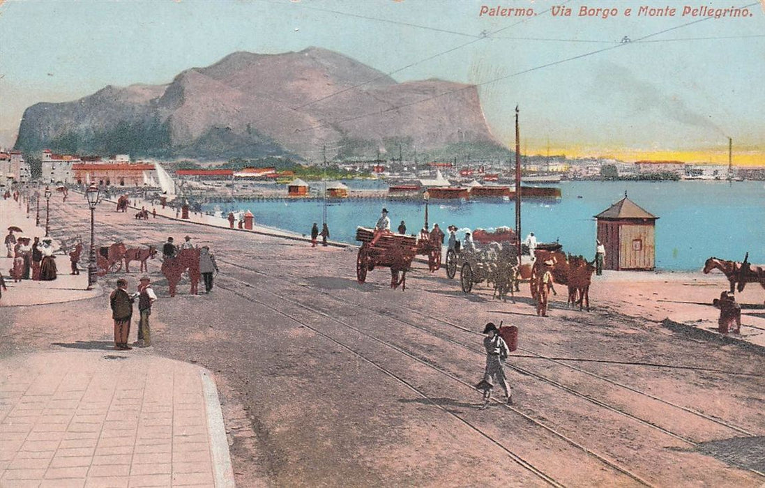 Palermo Via Borgo E Monte Pellegrino