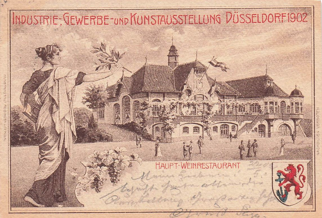 Industrie Gewerbe Und Kunstausstellung Düsseldorf 1902 Haupt-Weinrestaurant