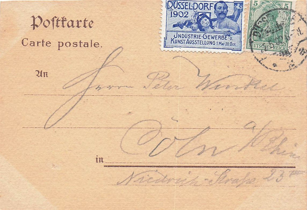 Industrie Gewerbe Und Kunstausstellung Düsseldorf 1902 Haupt-Weinrestaurant