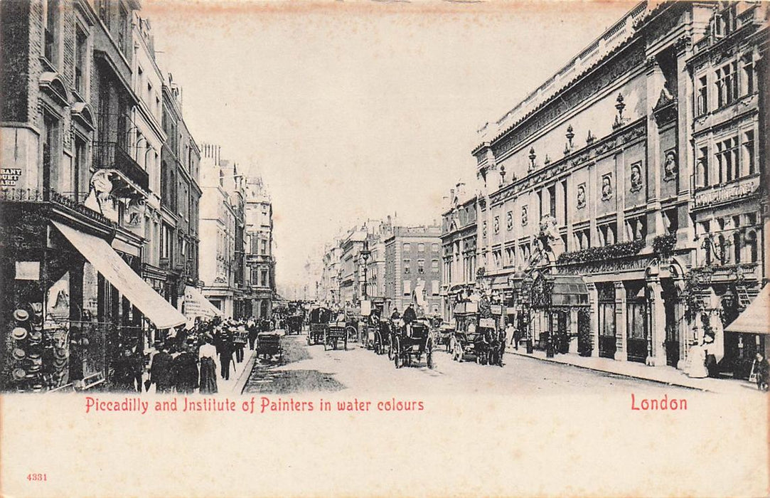 London Piccadilly And Institute Of Painters In Water Colours