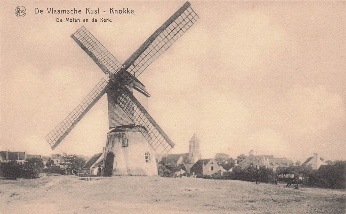 De Vlaamsche Kust Knokke De Molen En De Kerk