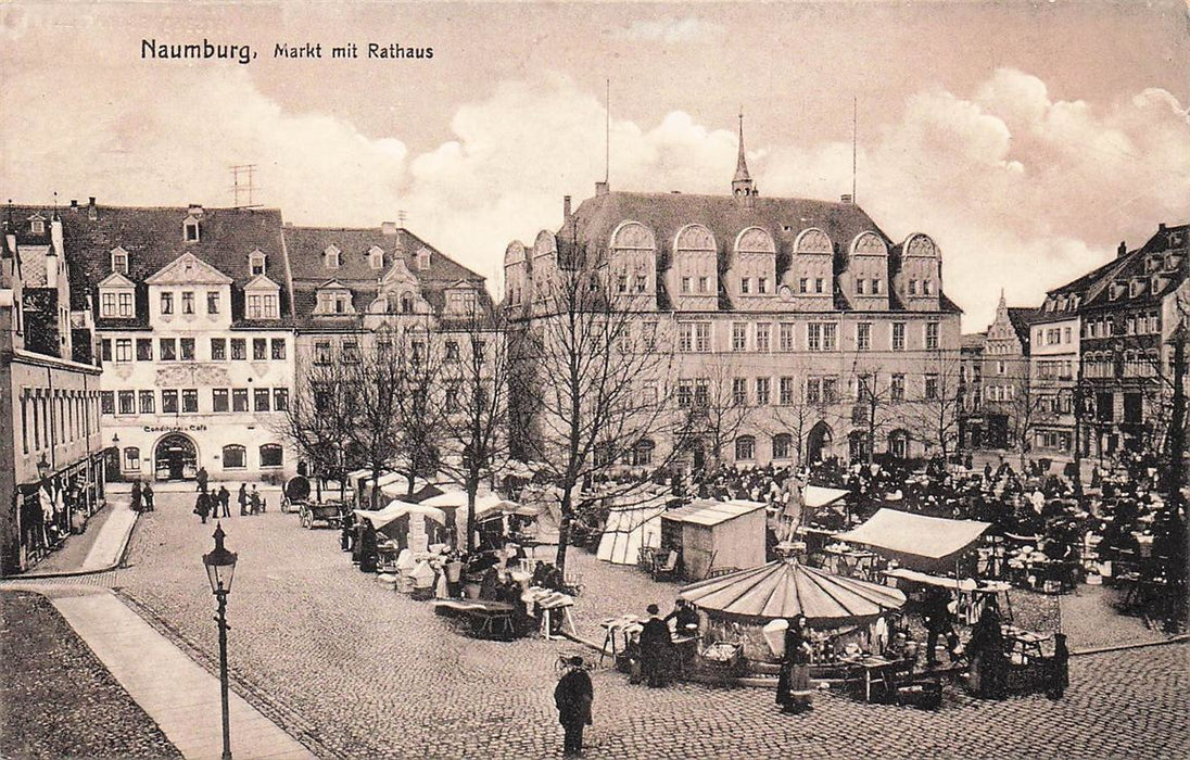 Naumburg Markt Mit Rathau