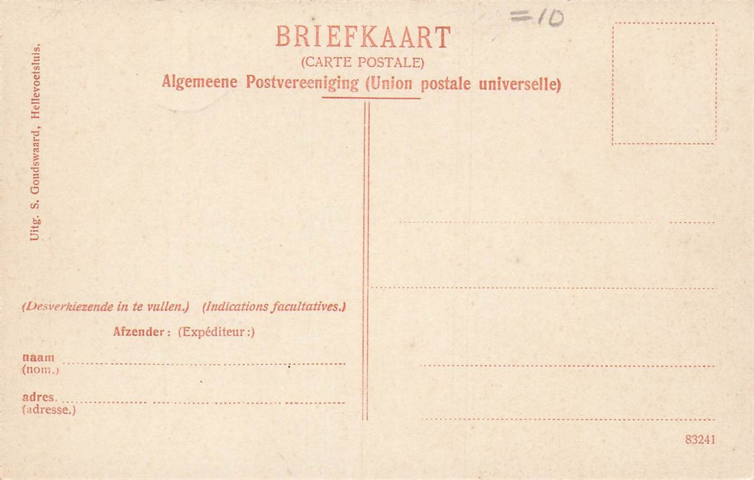 Hellevoetsluis Gezicht Op Den Brielschenstraatweg