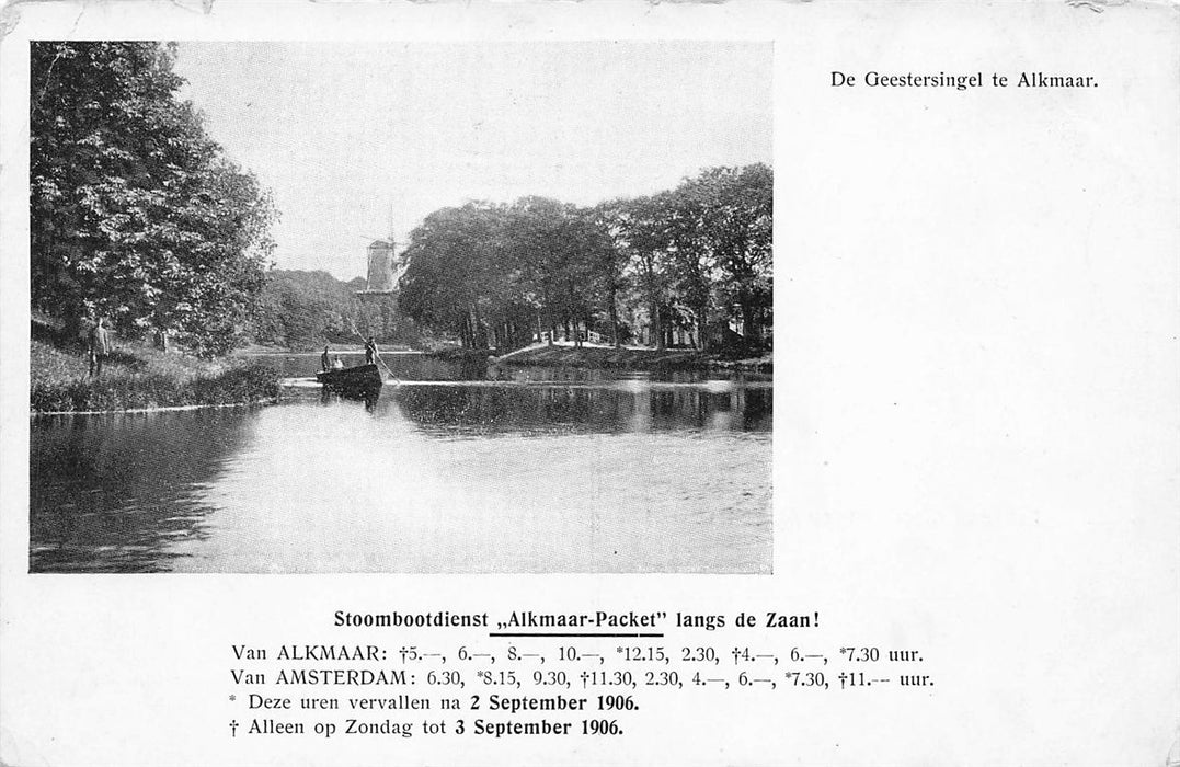 De Geestersingel Te Alkmaar Stoombootdienst