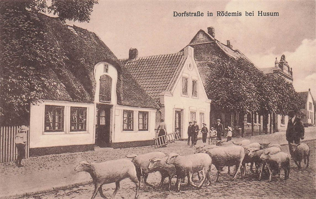 Dorfstrasse In Rödemis Bei Husum