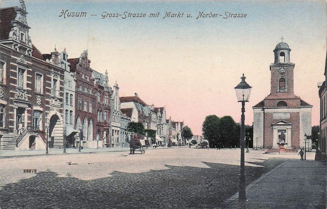 Husum Gross-Strasse Mit Markt U Norder-Strasse