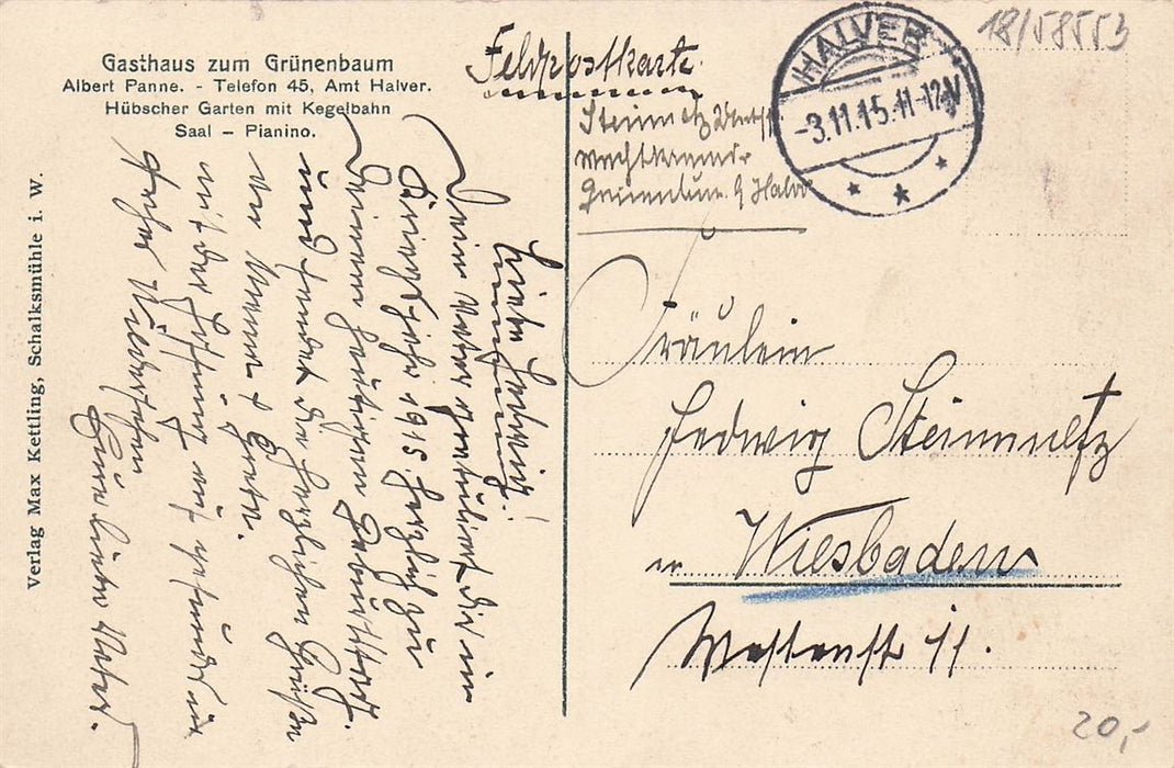 Gasthaus Zum Grünenbaum Albert Panne Amt Halver