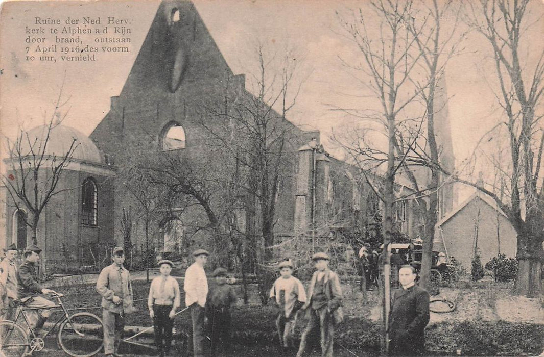 Alphen ad Rijn Der Ned Herv Kerk Door Brand Ontstaan 7 April 1916