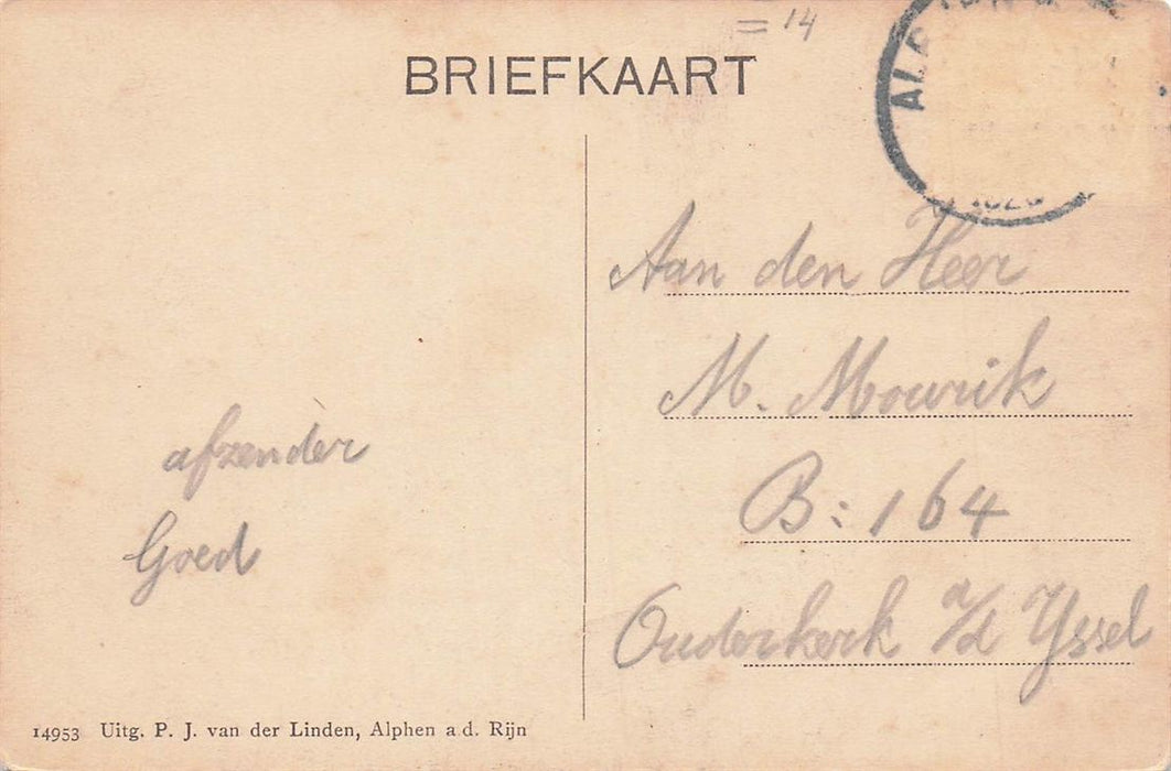 Alphen ad Rijn Der Ned Herv Kerk Door Brand Ontstaan 7 April 1916