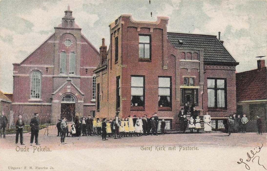 Oude Pekela Geref Kerk Met Pastorie