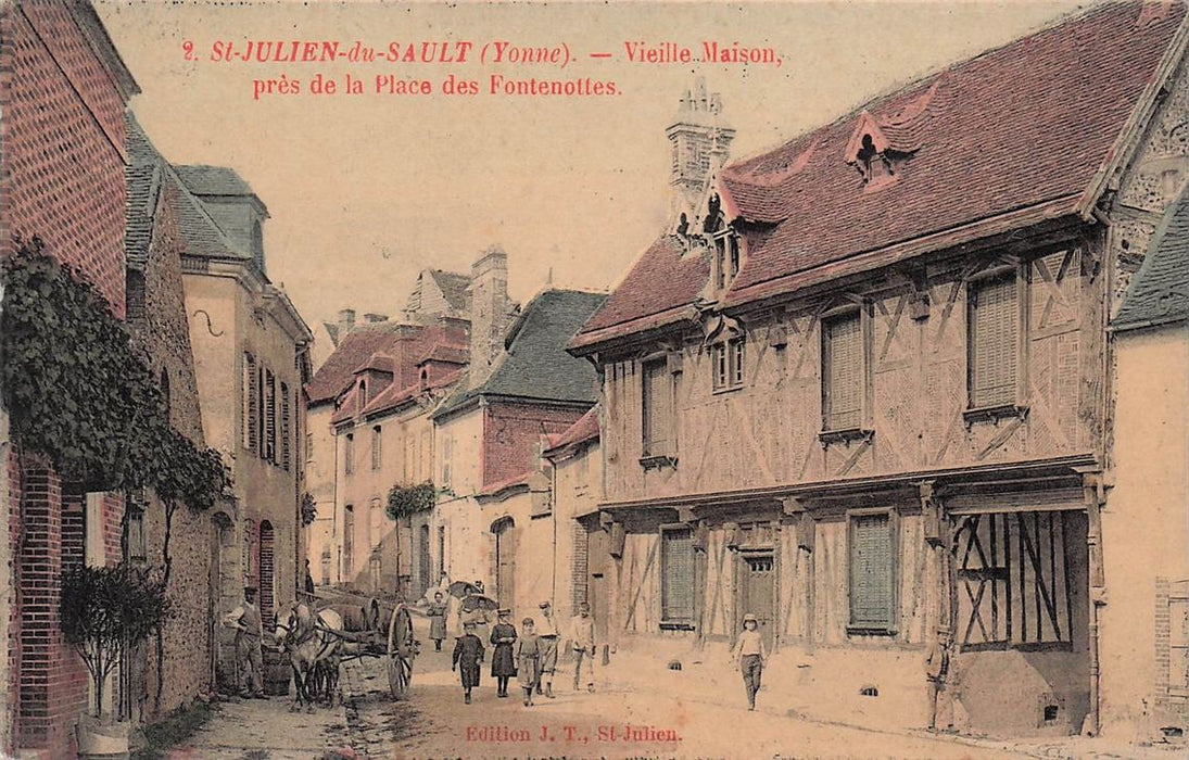 St-Julien-Du-Sault (Yonne) Vieille Maison Pres De La Place Des Fontenottes