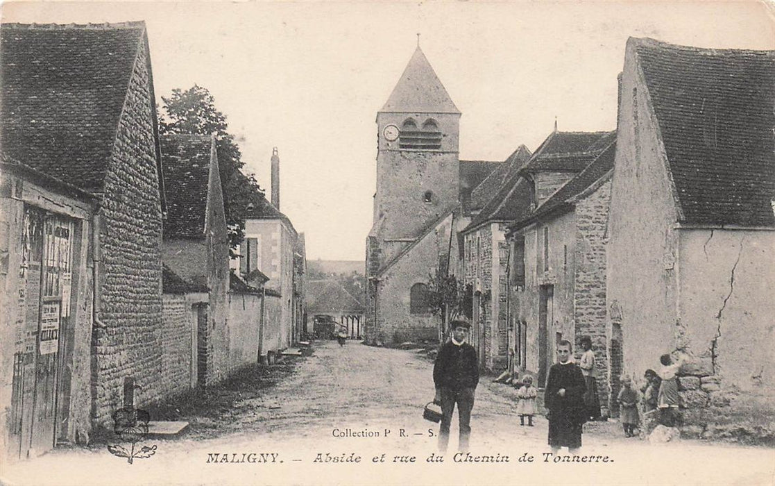 Maligny Abside Et Rue Du Chemin De Tonnerre