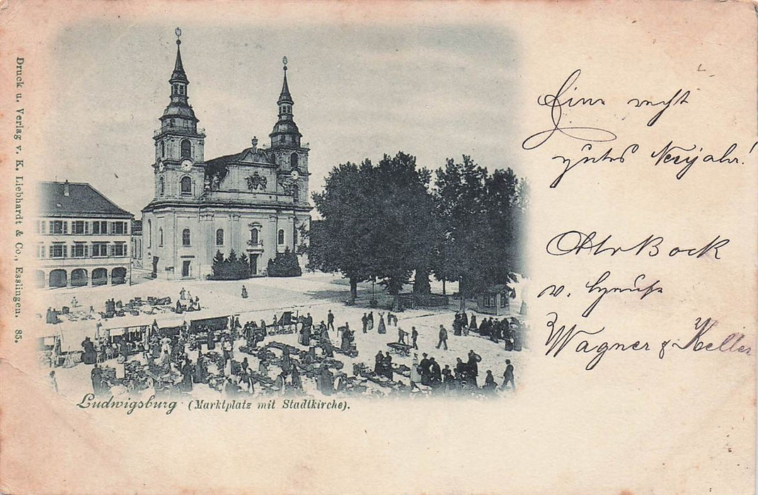 Ludwigsburg (Marktplatz Mit Stadtkirche)