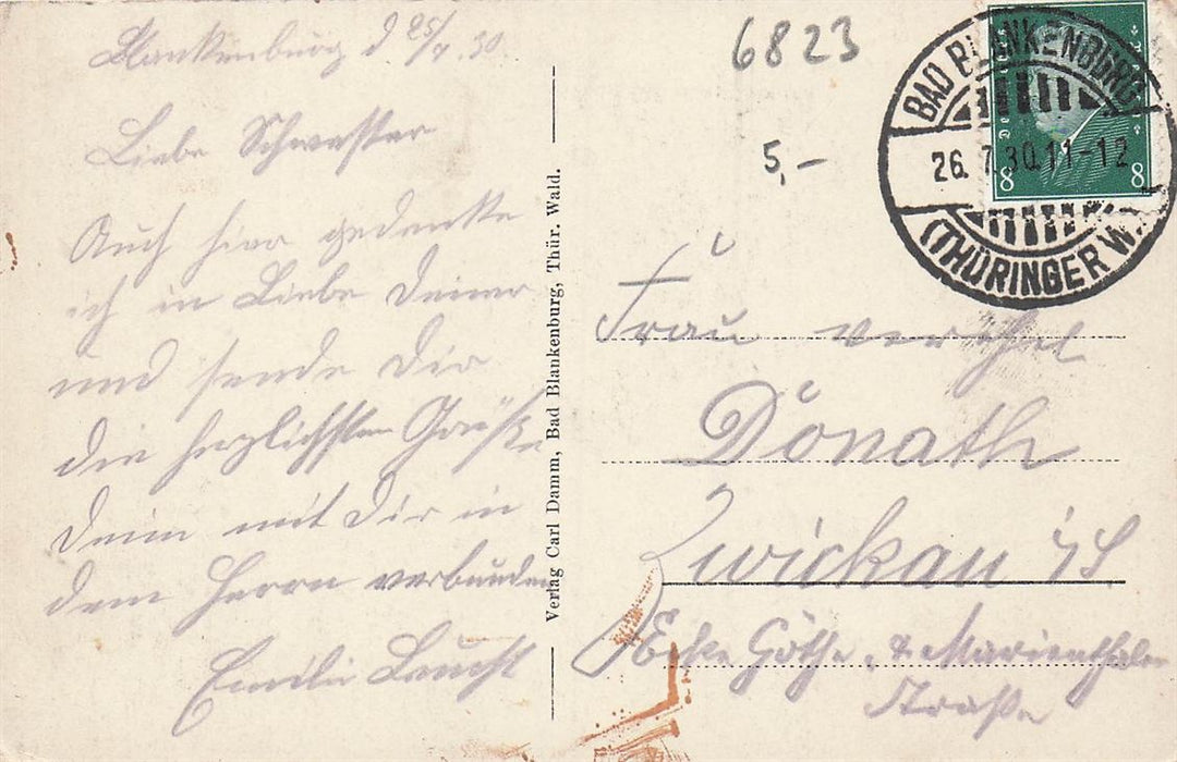 Bad Blankenburg Thür Wald Marktplatz Mit Rathaus