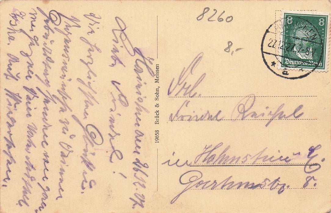 Hainichen I Sa Wettinstrasse Mit Post U Kirche