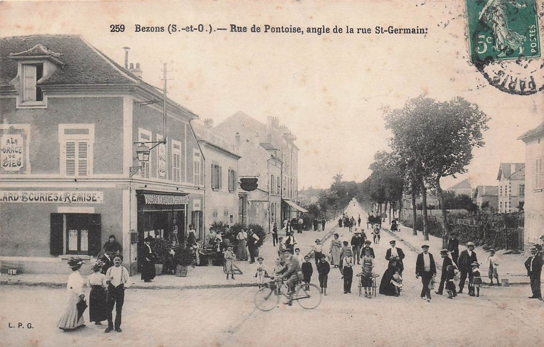 Bezons (S.-Et-O.) Rue De Pontoise Angle De La Rue St-Germain