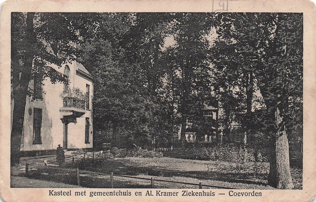 Coevorden Kasteel Met Gemeentehuis En Al Kramer Ziekenhuis